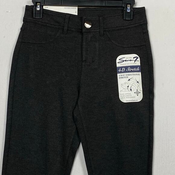 Seven7 Heather Charcoal Stretch Pull On Legging Pants Size 4 - Picture 2 of 8